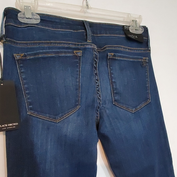 Black Orchid India Slim Boot Blue Jeans Size 26 - Picture 5 of 6
